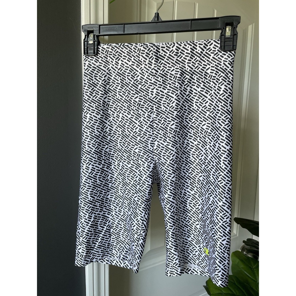 Champion x MTV Biker Shorts Women XS Black White Geometric Y2K Streetwear ML486P